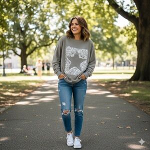 Heather Gray Knit Top